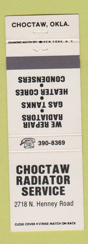Matchbook Cover - Choctaw Radiator Service OK