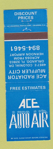 Matchbook Cover - Ace Auto Air Radiator Muffler Orlando FL