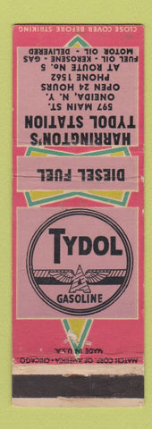 Matchbook Cover - Harrington's Tydol Station oil gas Oneida NY