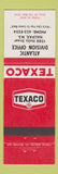 Matchbook Cover - Atlantic Texaco oil gas Halifax NS