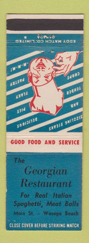 Matchbook Cover - Georgian Restaurant Wasaga Beach ON
