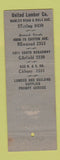 Matchbook Cover - United Lumber St Louis MO WEAR
