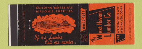 Matchbook Cover - West Haven Lumber West Haven CT