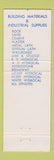 Matchbook Cover - Westwood Building Materials Lumber Lawndale CA