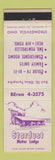 Matchbook Cover - Stardust Motor Lodge Strongsville OH