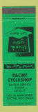 Matchbook Cover - Racine Cycle Shop Racine WI
