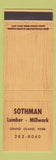 Matchbook Cover - Sothman Lumber Millwork Grand Island NE
