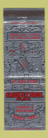 Matchbook Cover - Smedley Bros Lumber Millwork Philadelphia PA