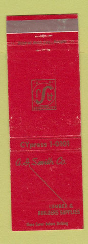 Matchbook Cover - AJ Smith Lumber Builders Supply Nashville TN