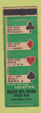 Matchbook Cover - Reese Wil Mond Snack Bar Harlingen TX