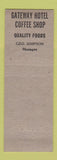 Matchbook Cover - Gateway Hotel El Paso TX