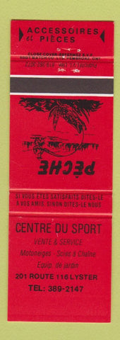 Matchbook Cover - Centre Du Sport Lyster QC