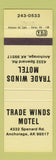 Matchbook Cover - Trade Winds Motel Anchorage AK