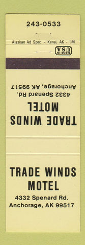 Matchbook Cover - Trade Winds Motel Anchorage AK
