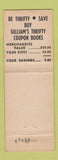 Matchbook Cover - Gilliam's Thrifty Grocery Tok AK