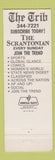Matchbook Cover - The Tribune Newpaper Scrantonian Scranton PA