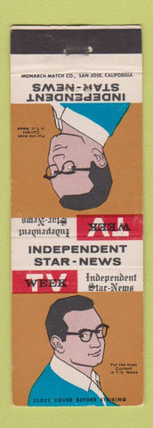 Matchbook Cover - Independent Star Newspaper CA