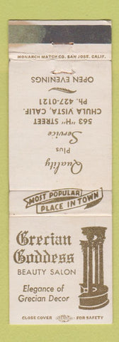 Matchbook Cover - Grecian Goddess Beauty Salon Chula Vista CA WEAR
