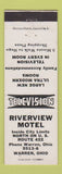 Matchbook Cover - Riverview Motel Warren OH