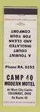 Matchbook Cover - Camp 40 Motel Columbus OH