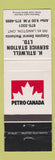 Matchbook Cover - Petro Canada oil gas H Stilwell Langton ON