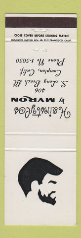 Matchbook Cover - Hairstyles by Myron Compton CA hair salon