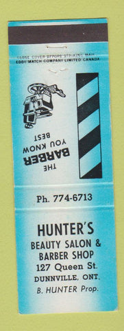 Matchbook Cover - Hunter's Beauty Salon Dunnville ON