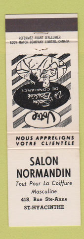 Matchbook Cover - Salon Normandin hair salon St Hyacinthe QC