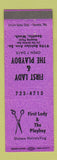 Matchbook Cover - First Lady and The Playboy hair salon Seattle WA PURPLE
