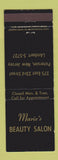 Matchbook Cover - Marie's Beauty Salon Paterson NJ WEAR