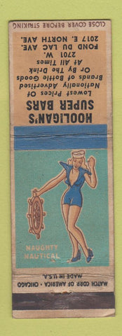 Matchbook Cover - Hooligan's Super Bars Milwaukee WI pinup WEAR