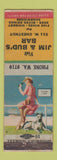 Matchbook Cover - Jim and Bud's Bar pinup WWII