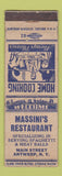Matchbook Cover - Massini's Restaurant Antwerp NY WEAR