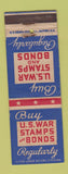 Matchbook Cover - WWII Buy War Stamps Bonds DD Bean