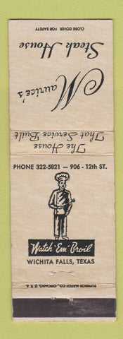 Matchbook Cover - Maurice's Steak House Wichita Falls TX WEAR