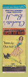Matchbook Cover - Charlotte's Bar H French Village pinup WORN