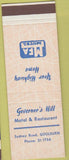 Matchbook Cover - MFA Motel Governor's Hill Goulburn Australia SAMPLE