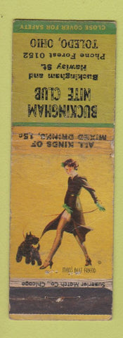 Matchbook Cover - Buckingham Nite Club Toledo OH pinup WORN