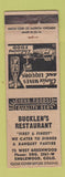 Matchbook Cover - Bucklen's Restaurant Englewood Colorado