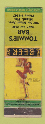 Matchbook Cover - Tommie's Bar Miami FL pinup WEAR