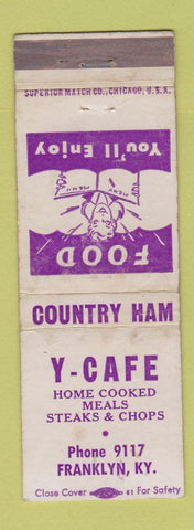 Matchbook Cover - Y Cafe Franklyn KY WEAR