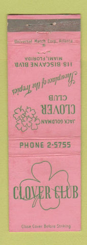 Matchbook Cover - Jack Goldman Clover Club Miami FL WEAR
