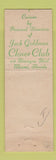 Matchbook Cover - Jack Goldman Clover Club Miami FL WEAR