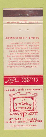 Matchbook Cover - Ye Inn Towne Restaurant Rochester NY