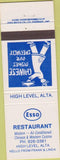 Matchbook Cover - Esso Restaurant High Level AB oil gas