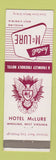 Matchbook Cover - Hotel McLure Wheeling WV