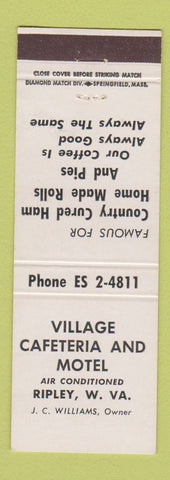 Matchbook Cover - Village Cafeteria Motel Ripley WV
