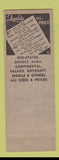 Matchbook Cover - Beahr's Trailer Sales Clarksburg WV