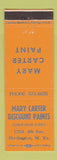 Matchbook Cover - Mary Carter Discount Paints Huntington WV
