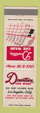 Matchbook Cover - Downtown Car Wash Los Angeles CA WEAR